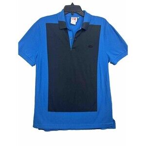 Lacoste Sport Shirt Mens Size 5 Blue Short Sleeve Polo